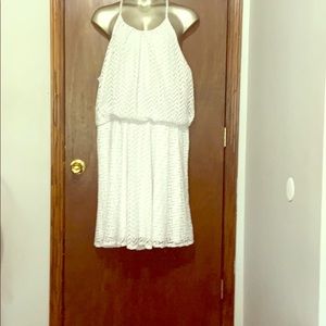 NWOT Ashley Stewart White Crocheted Laced Dress